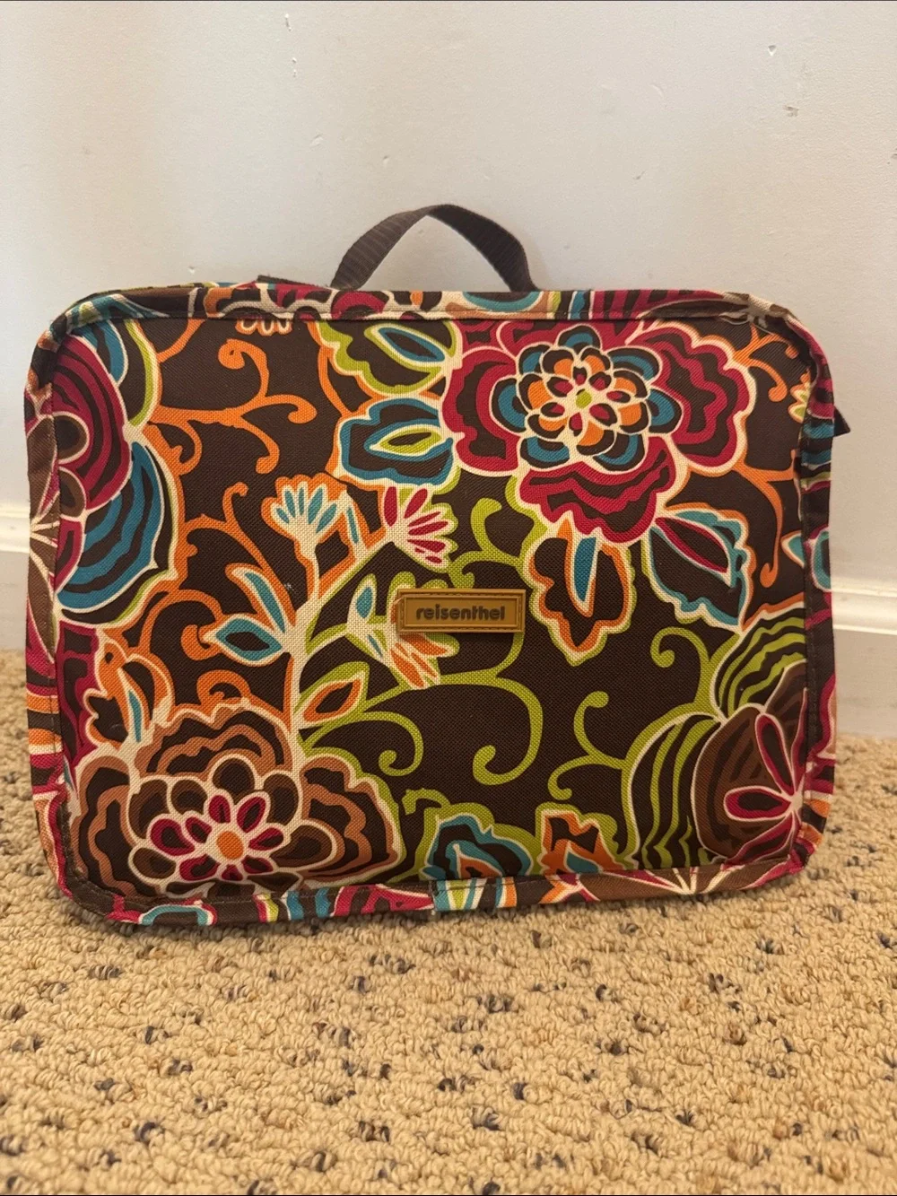 REISENTHEL Brown Floral Travel Organizer - Multicolor with retractable wheels